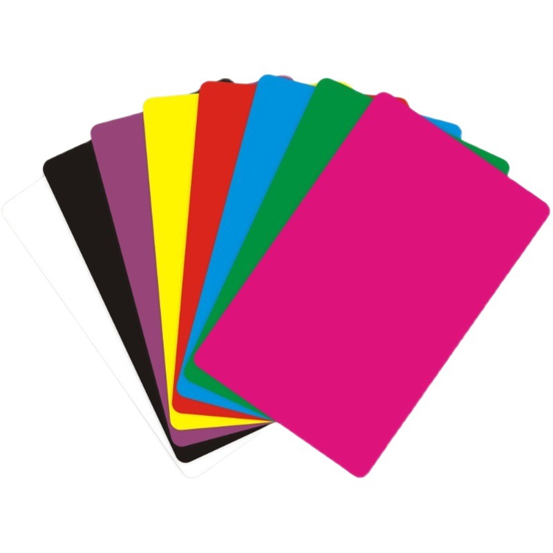 Ultra-Thin Color Card Chips Without Face Value, Solid Color, Plastic Pvc Mahjong Chip Cards for Casino Use, Thin Version