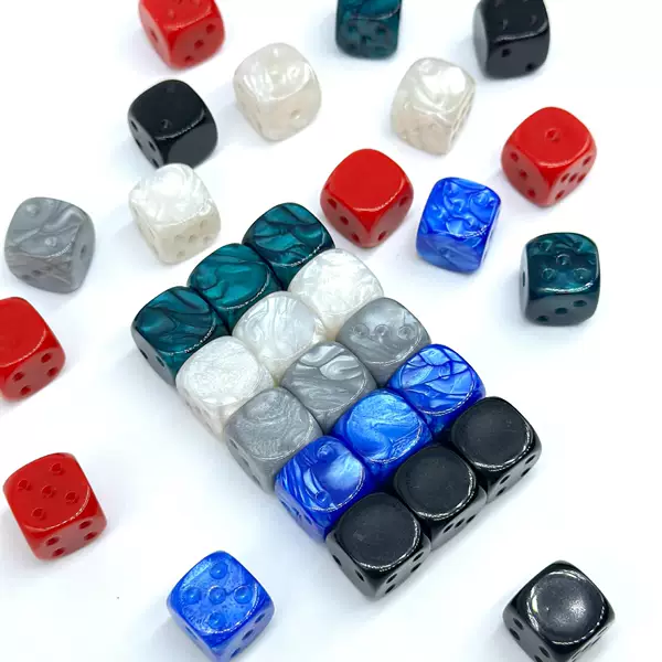 Pearl Star Dice Color One-sided Custom Logo Pattern DIY Multi-sided Dice Pendant Acrylic