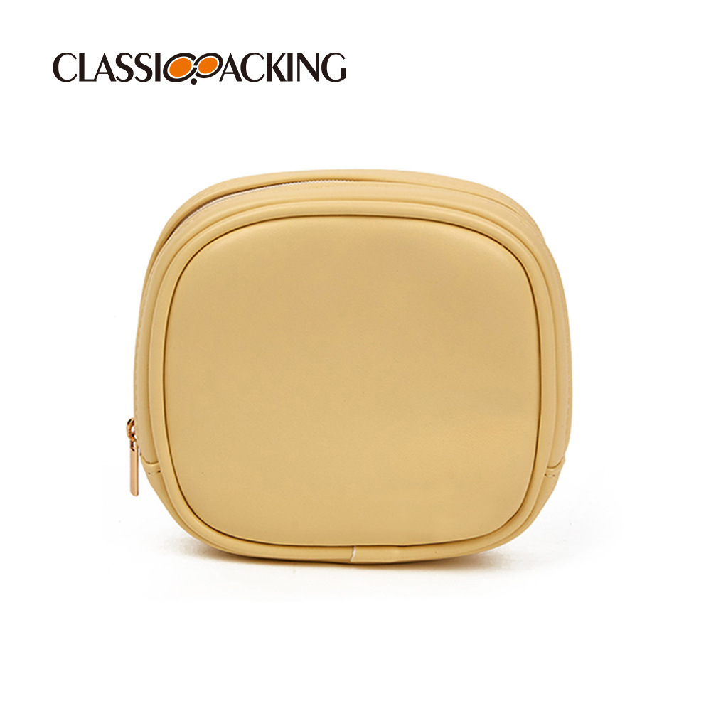 Simple estilo ins bolsa de cosméticos portátil material de PU mini bolsa de almacenamiento portátil sobre rojo pequeño monedero de identificación