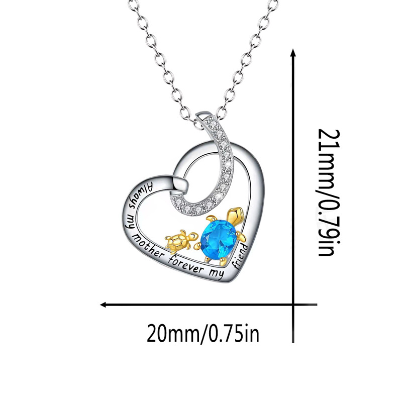 1 Piece Fashion Mama Letter Heart Shape Alloy Plating Rhinestones Mother's Day Women's Pendant Necklace display picture 1