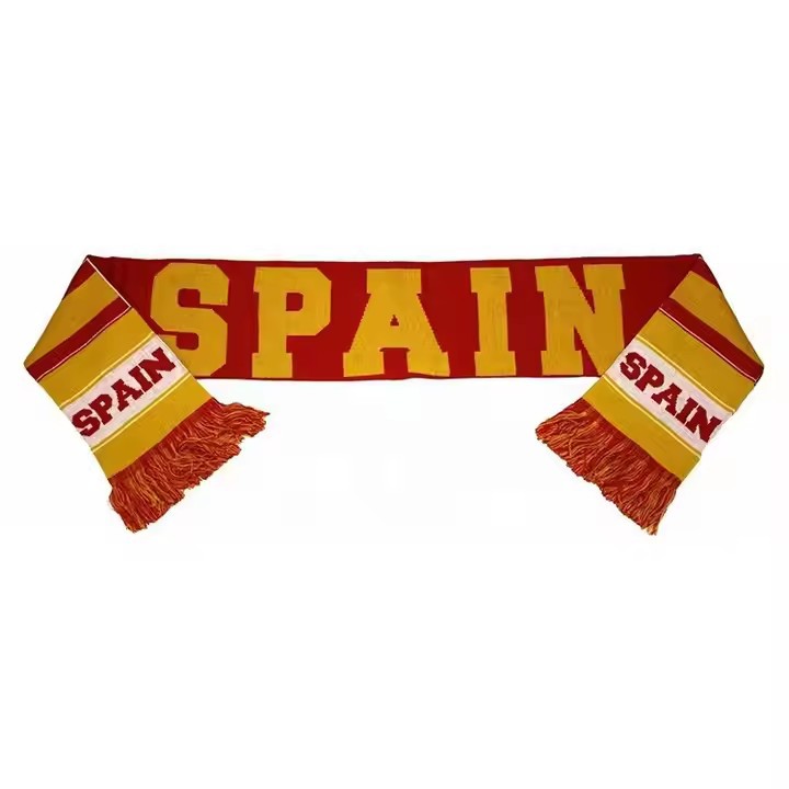 Ventas transfronterizas calientes de Estados Unidos, Canadá, México, suministros de fanáticos de la Copa del Mundo, bufandas de fútbol españolas, props de animación, banderas de mano, capa