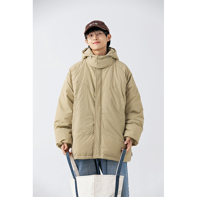 Winter solid long velvet hoody with down
