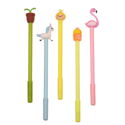 Korean-style cartoon neutral pen, internet-famous and adorable girly neutral pen—sleek black design, perfect for students in a fresh, modern style.