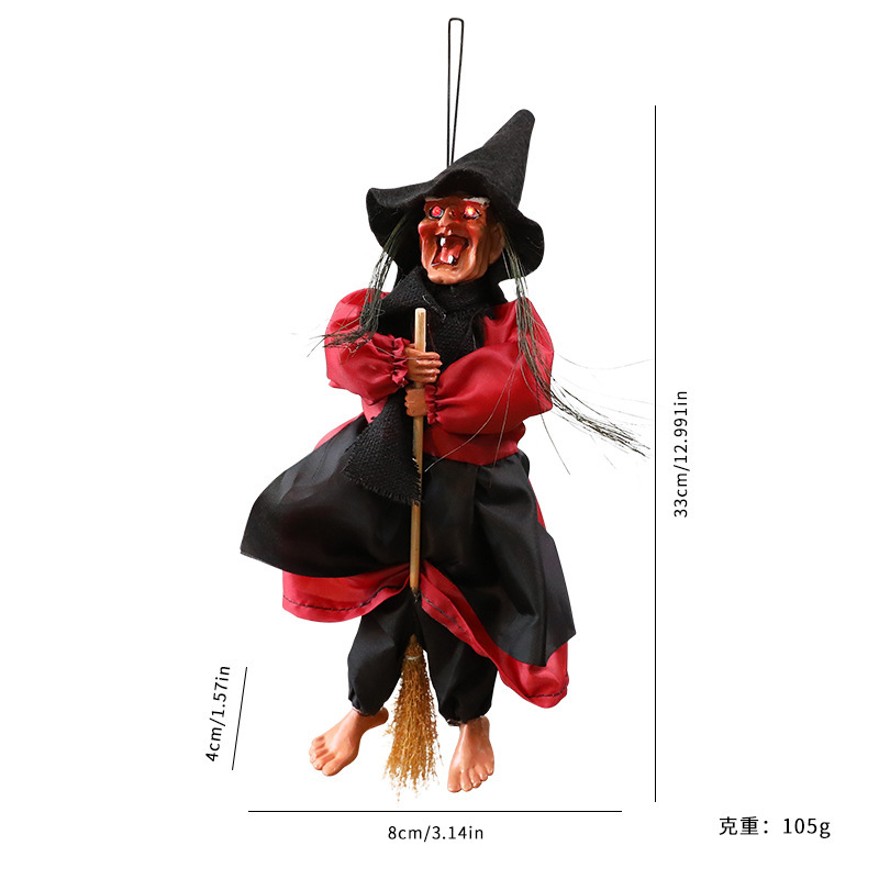 新しいハロウィン魔女吊り下げ装飾品お化け屋敷天井吊り下げ魔女付きハロウィン装飾シーンアレンジメント|undefined