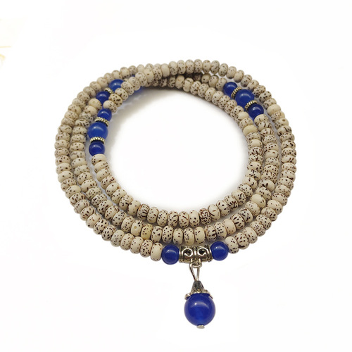 Bodhi 168 beads January star and moon Bodhi seeds bracelet, Gaomi mini women's Buddhist beads prayer beads necklace, unisex couple