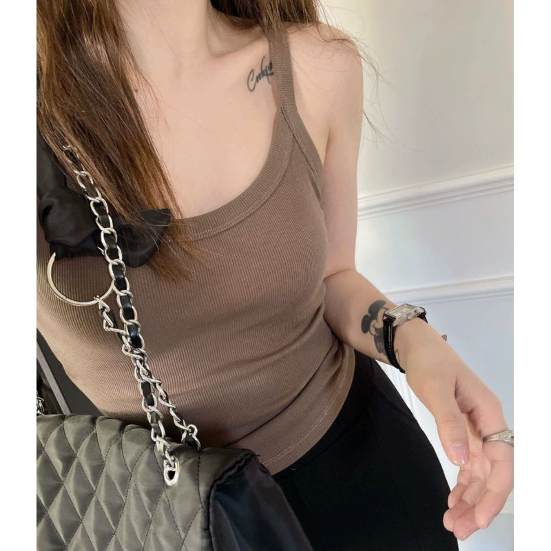 Топ-майка, белье как верхняя одежда, Slim Fit, приталенный