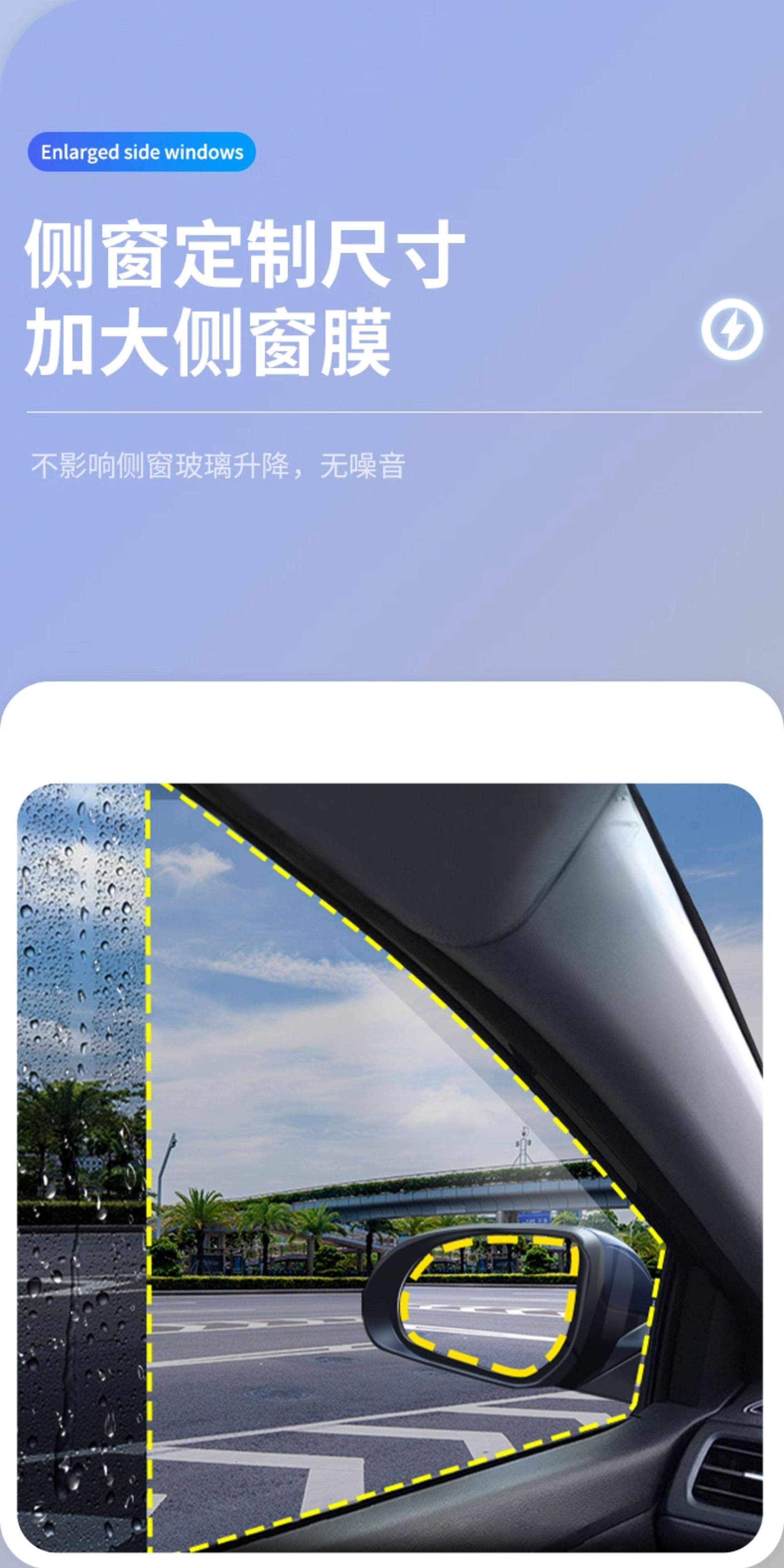 Car Rearview Mirror Rain-Proof Film, Reversing Mirror, Car Window Waterproof Film, Rain-Proof Gadget for Car Mirrors in Rainy Days