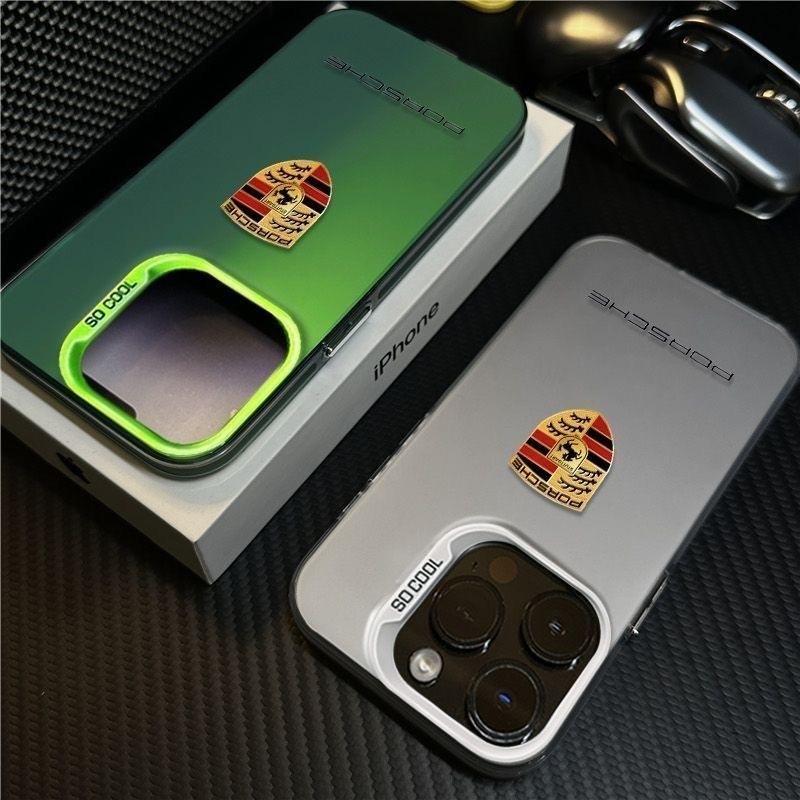 ポルシェの車の標識はアップルの15 iphone13の携帯のケースの16plusのアイデアの12promaxの高級感の14を適用します。|undefined