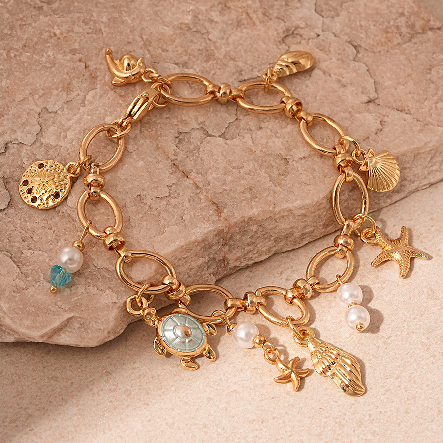 Marine Style Tortoise Star Shell Alloy  Chain & Link Bracelets Wholesale display picture 7