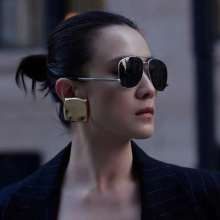 欧美宋佳同款墨镜女高级感反常规低镜腿设计飞行员偏光太阳镜男潮