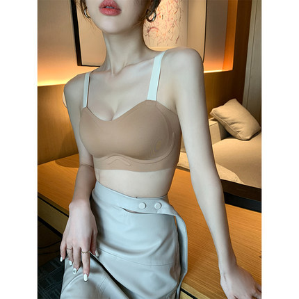 Tubo superior ropa interior Mujer anti-exposición cómodo push up chica sujetador sin anillo de acero pecho chaleco sin costuras sujetador 883