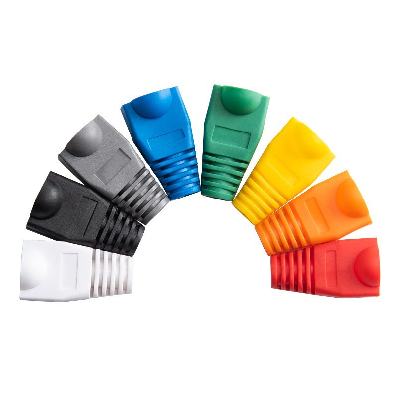 特级环保水晶头护套RJ45网络超五类网线接头保护套8P8C胶套耐磨损