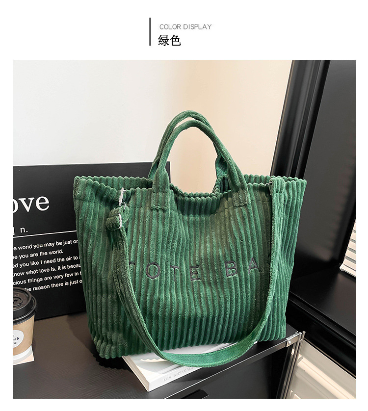 Bolso de hombro de gran capacidad para mujeres nuevas moda transfronteriza de moda de estilo universal bolso de viaje de lana nicho letras bolso de mano