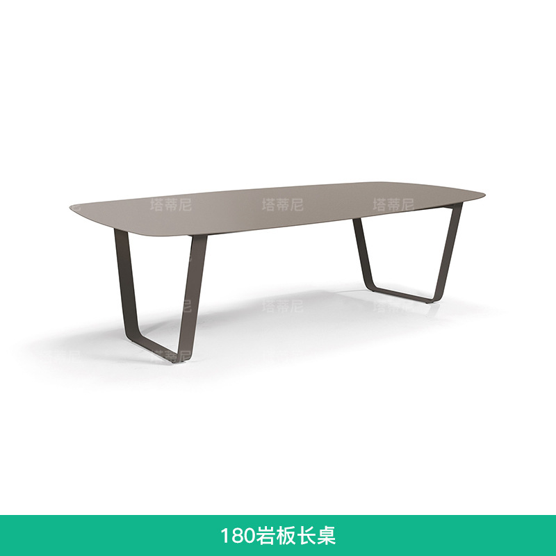 Mesas y sillas de exterior para patios de villas, mesas de aleación de aluminio impermeables y resistentes al sol, conjunto de sillas de ratán para terraza de jardín. image 14