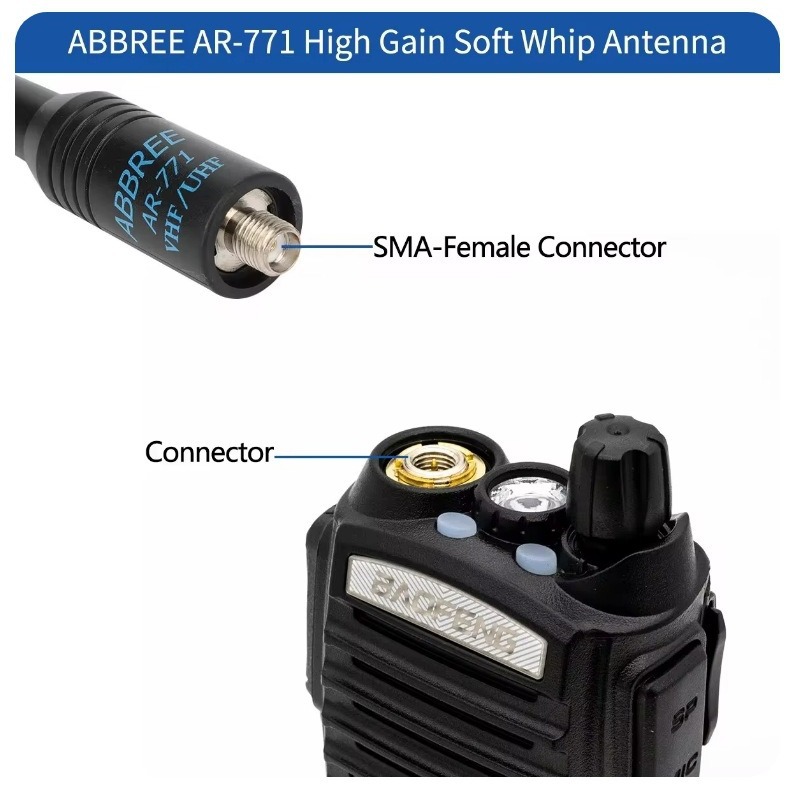 Baofeng UV de doble segmento ganancia walkie-talkie antena Nagoya Antena de NA-771 5R 888S Quansheng Universal