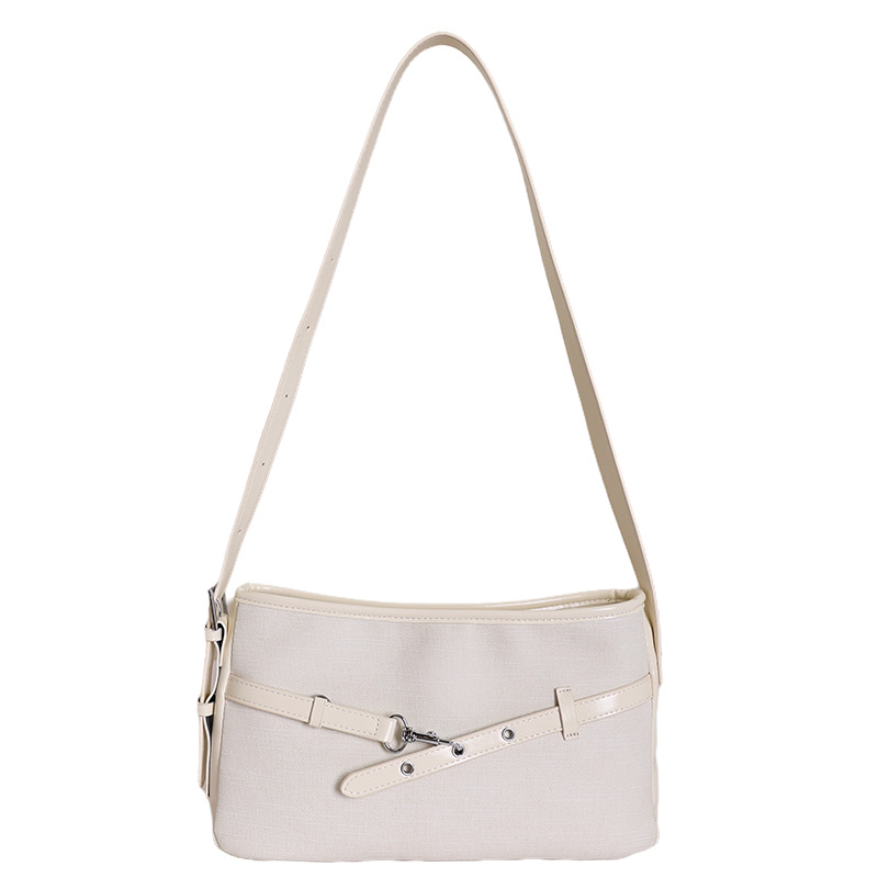 Textura transfronteriza bolso de hebilla de cuero para mujeres 2026 nueva moda diaria bolso de brazo de viaje popular bolso retro