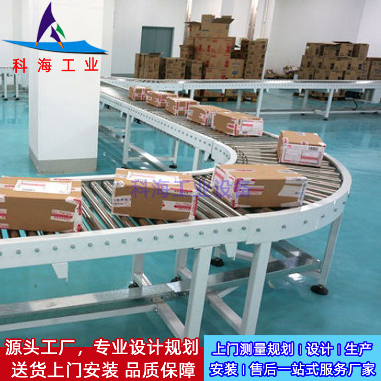 电商仓储物流输送线 动力滚筒分拣输送线 电商仓储出库入库物流线