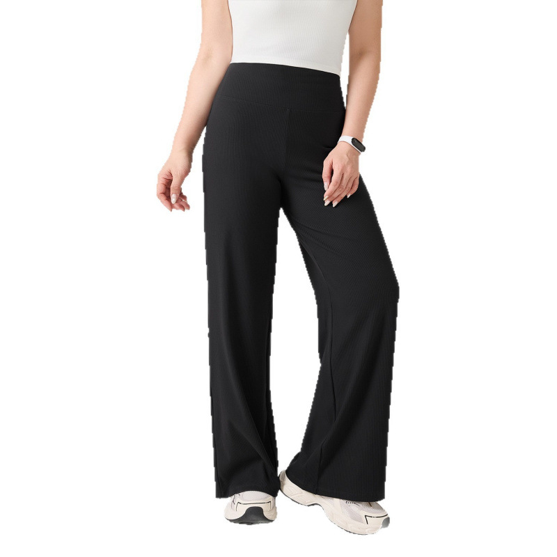 Pantalones de pierna ancha desnudos sueltos, pantalones de pierna ancha para correr sin bolsillo. image 5