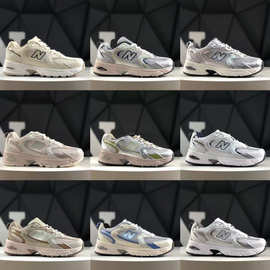 莆田纯原N530白银复古老爹鞋女厚底 增高鞋休闲运动鞋透气MR530SG