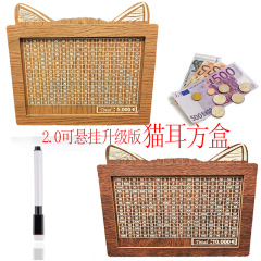 現物Money Box with Counter家庭用カウンター木製貯金箱木製工芸品置物