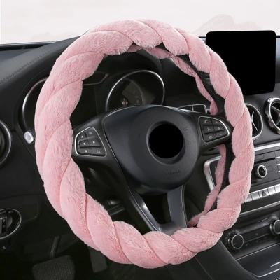 Internet Celebrity Short Plush Handlebar — Steering wheel cover