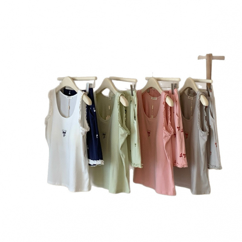 Cotton set with bow