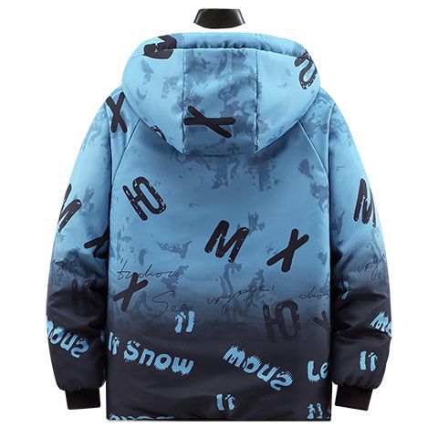 2025冬季新款加绒加厚外套男国潮青少年学生中大童大码保暖棉服