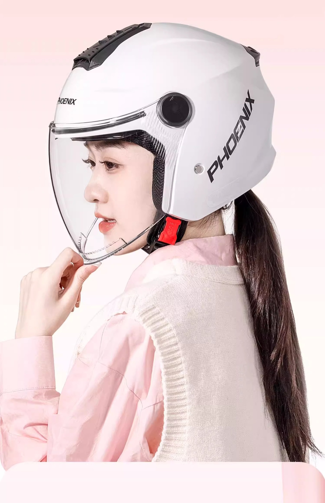 Certified Motorcycle Half Helmet 3C Winter Electric Vehicle Helmet