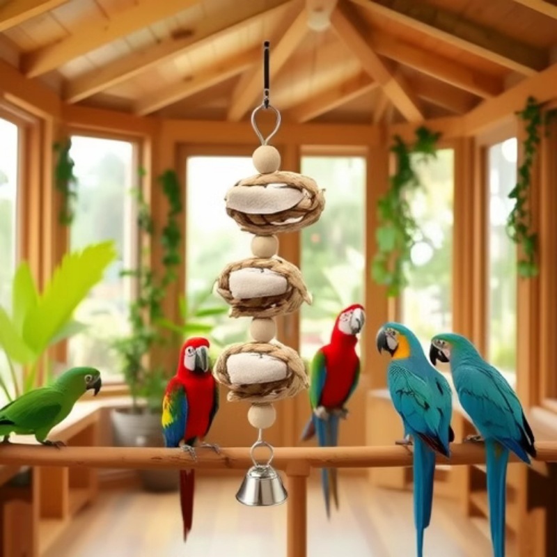 Juguete masticable de cáscara de maíz y hueso de calamar para cacatúas, periquitos y agapornis, suplemento de calcio, juguete para moler el pico de las aves, juguete para aliviar el aburrimiento.