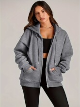 Z 24341 Zipper Hoodie Fleece Jacket ������ñ���� �羳��