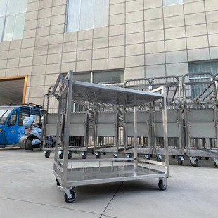 Factory Direct Sales Non-Standard Stainless Steel Trolley Tool Cart Guardrail Trolley Sus304 Sus316L Dust-Free