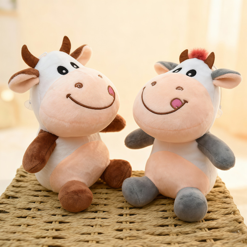 Muñeca de agarración muñeca de vaca juguetes de peluche estand de boda arrojar 7 pulgadas muñecas al por mayor