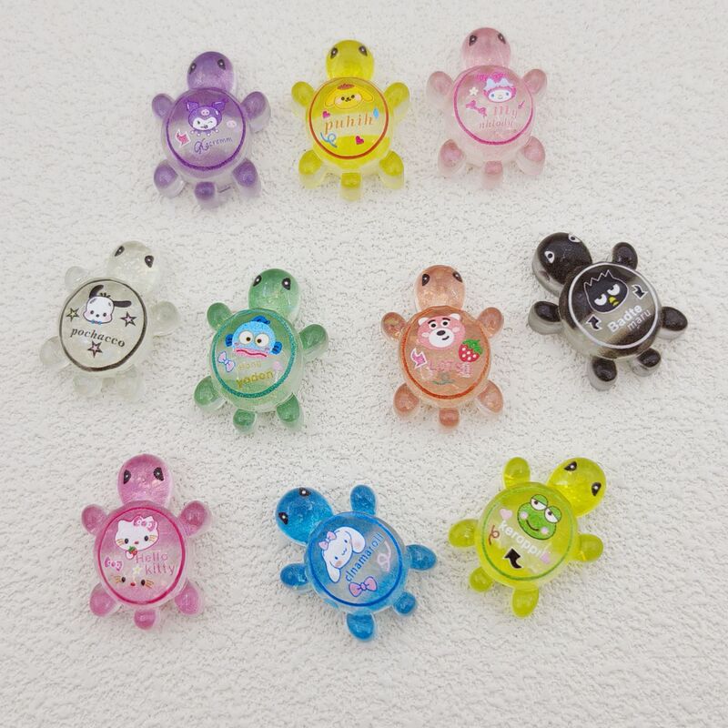 Luminous fine shiny cartoon turtle super bright tide play push music blind bag printing Leo turtle live touch