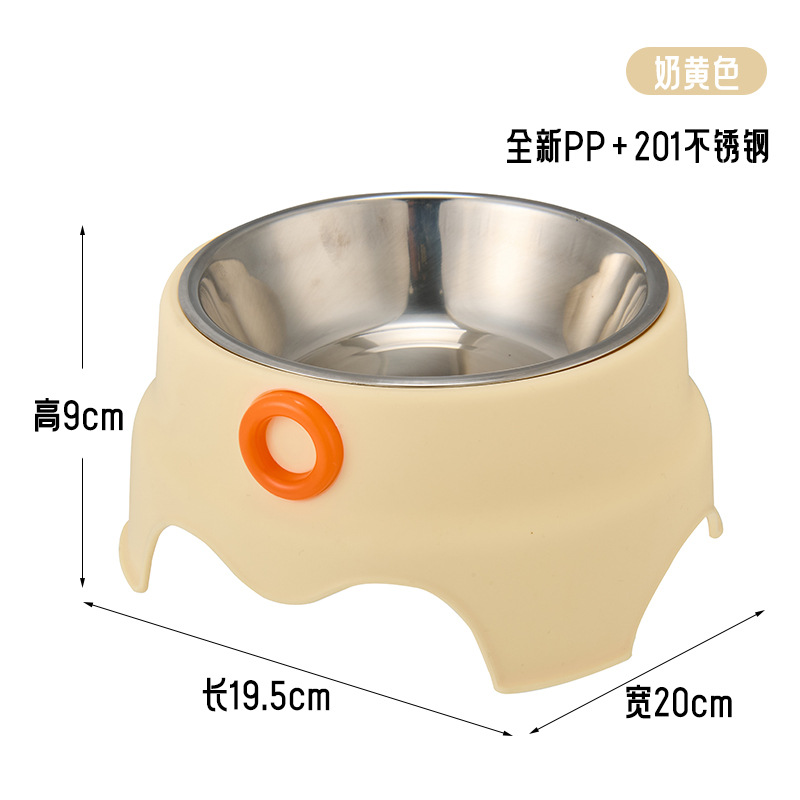 Taco para gatos, tazón para perros, acero inoxidable, tazón para perros de gran capacidad, tazón para mascotas antideslizante, tazón para mascotas de 15 °, tazón para gatos de cuello