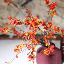 仿真秋叶摆件仿真植物创意客厅新中式插花瓶餐桌客厅花艺婚庆红枫