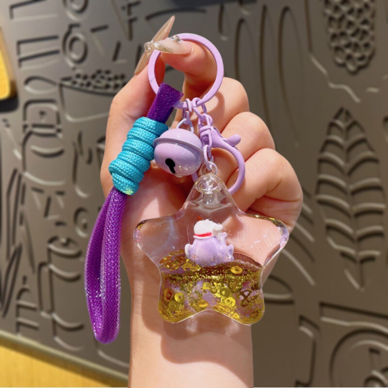 招き猫 DIY オイル液体流砂ボトルキーホルダーペンダントかわいいアクリルキーチェーンブラインドボックス小物|undefined