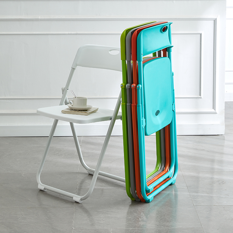 silla plegable hogar simple silla fotográfica de plástico moderno dormitorio oficina de capacitación de reuniones al aire libre silla de respaldo taburetes