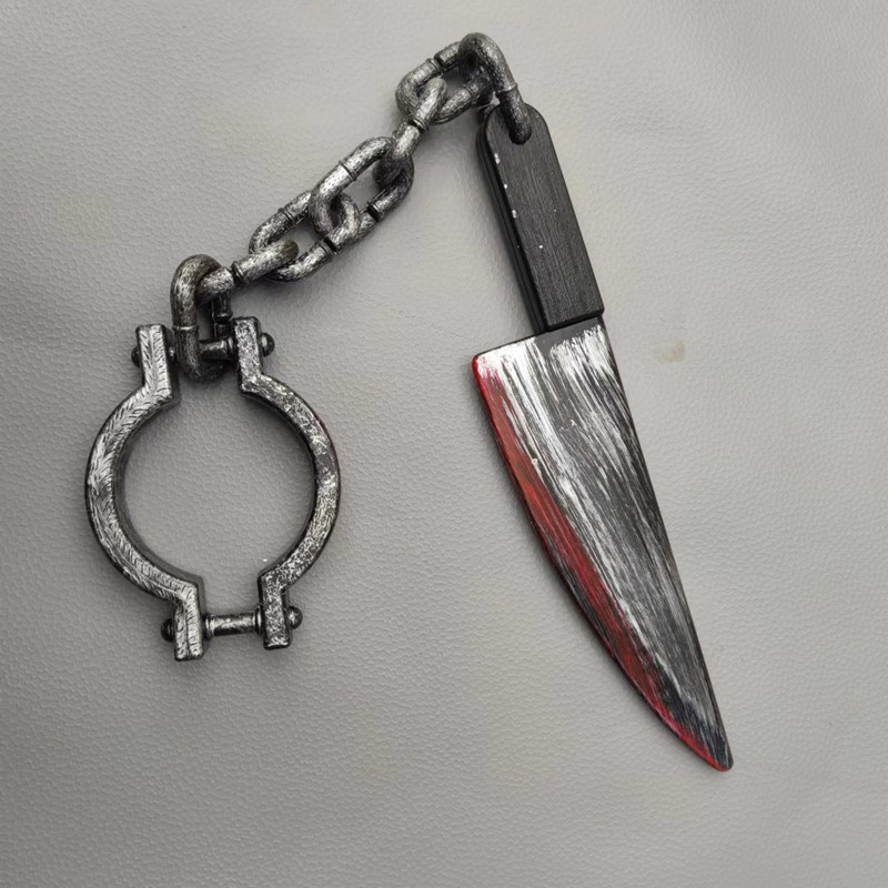 Juguetes de Halloween para adultos y niños armas de cadena Dios falca cuchillo de fruta cuchillo de cocina armas de plástico accesorios de decoración