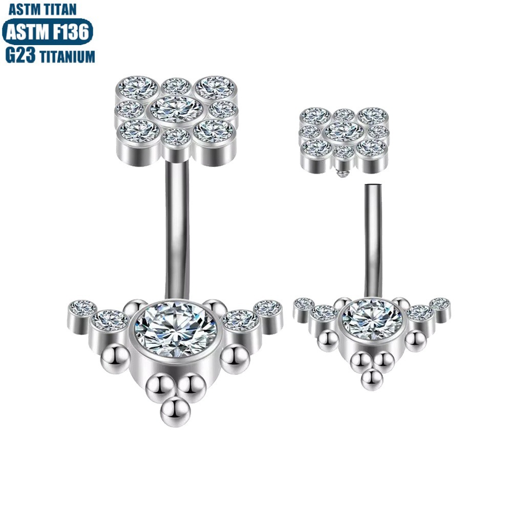 Pointed labret stud close-up product detail