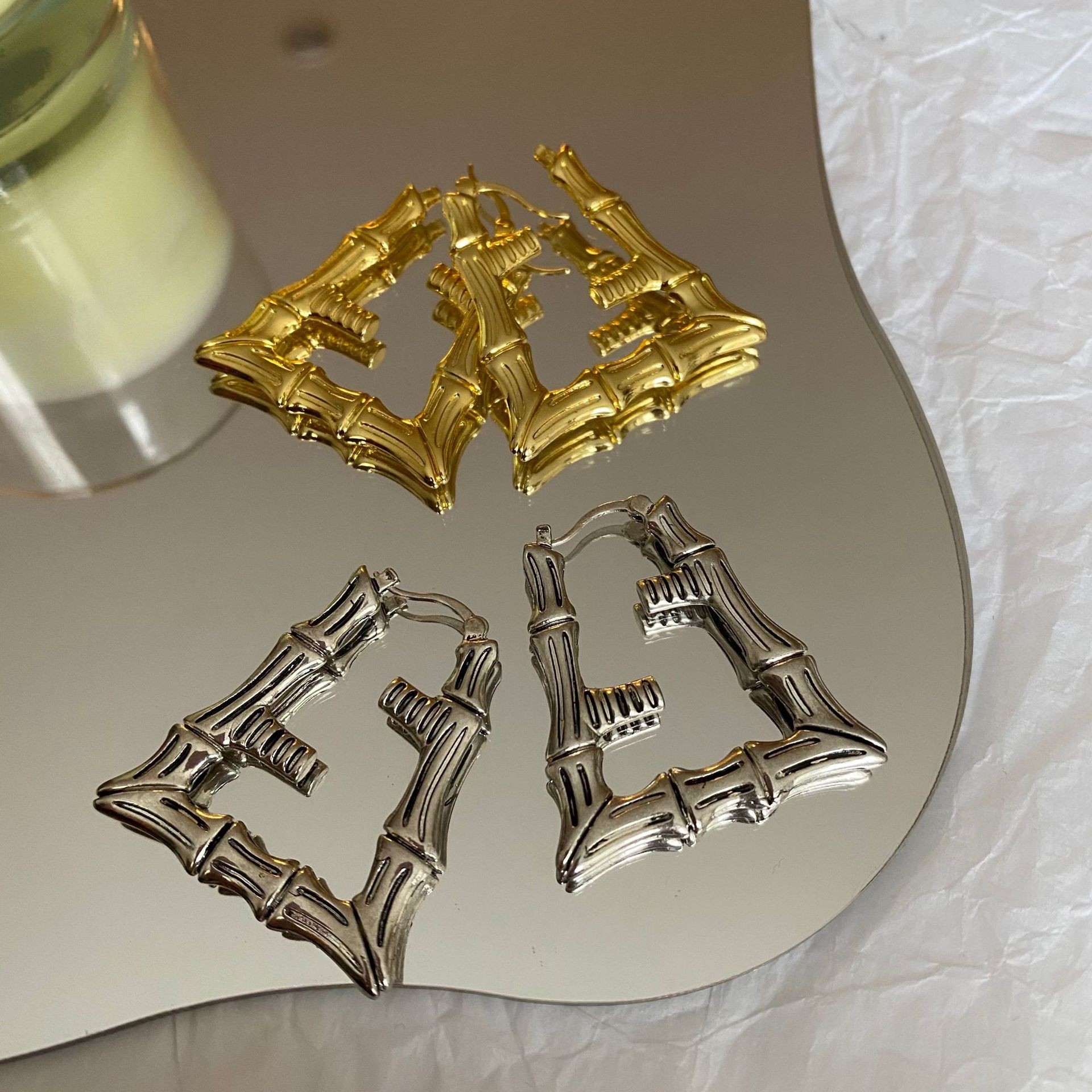 Retro Geometric Copper Plating Earrings 1 Pair