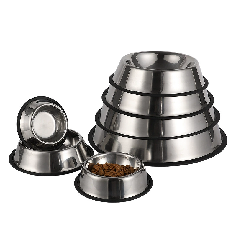 Wholesale 201 stainless steel pet bowl Amazon cat and dog bowl pet food bowl dog bowl feeding water rust-proof and durable