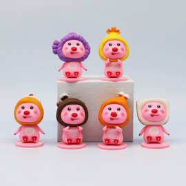 蔬菜美食露比海哩宝宝 手办女生礼物可爱粉色小海狸公仔手办摆件