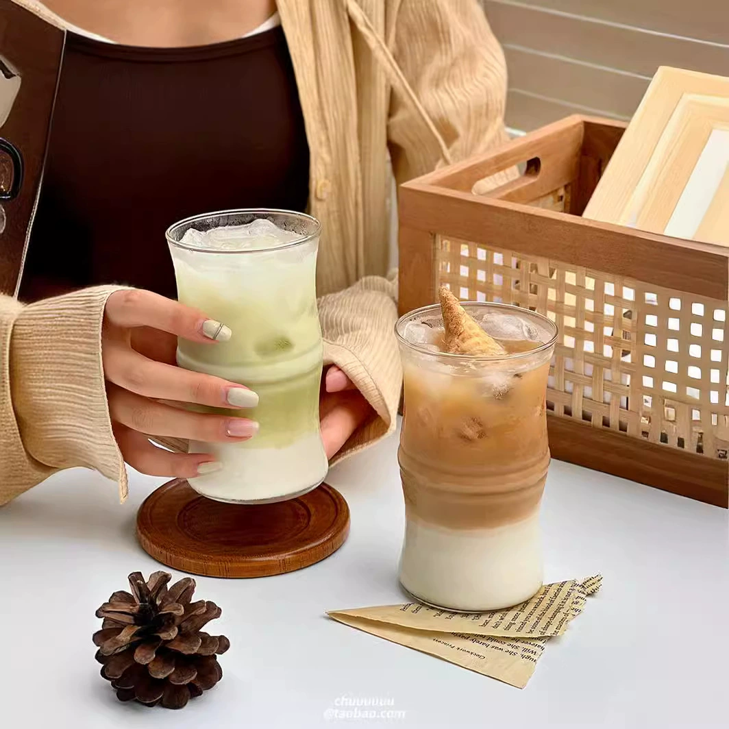 Creative bamboo coffee glass, American style