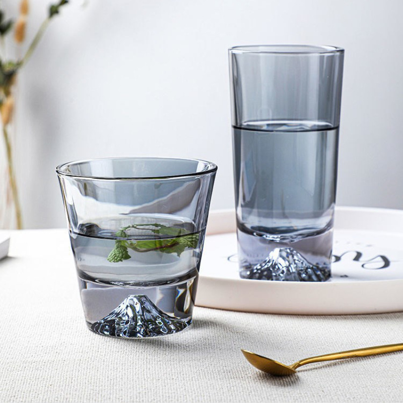 Fuji glass creative View Mountain Cup Japanese dazzling snow mountain Cup drink cup household wine glass juice water Cup