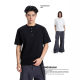 MADEEXTREME Retro Henry Collar Button Design Hard Long Style Niche Cool Fabric Short Sleeve T-shirt