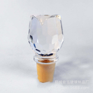 Factory wholesale crystal glass lid creative glass lid shaped glass lid wine bottle decanter lid