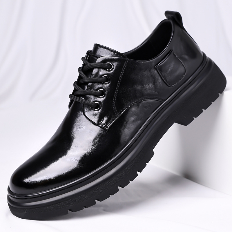 Men's New Autumn Model, Soft-soled Business Formal Korean-style Shiny Leather Office S, British-style Trendy Men's_voghion.com