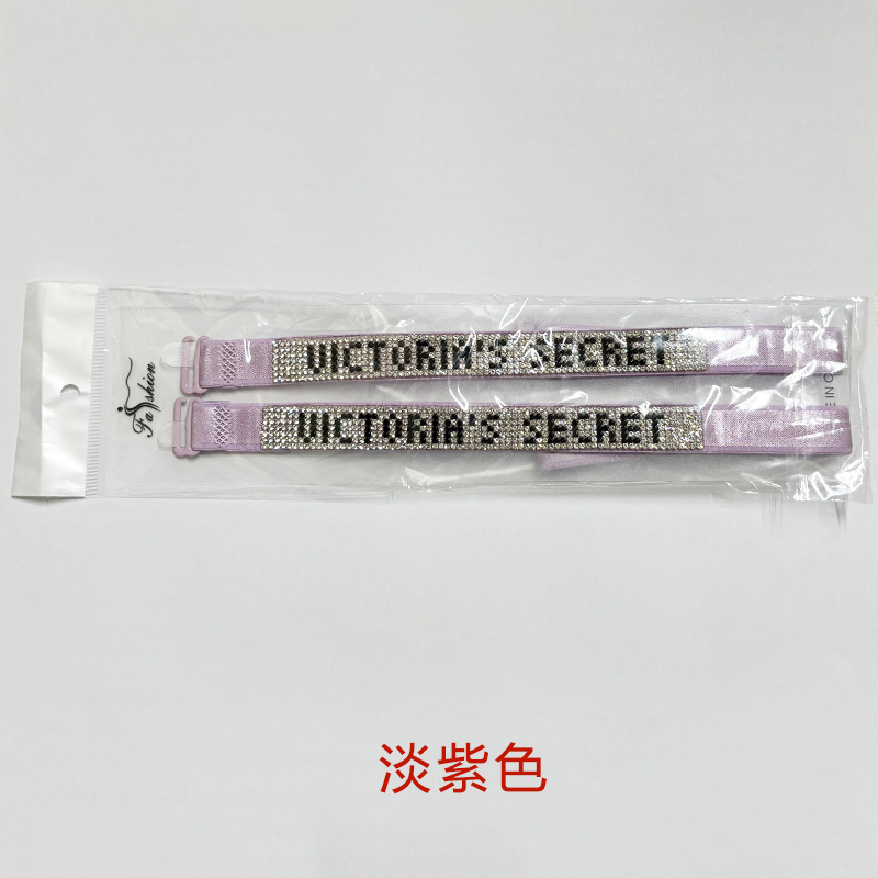 VICTRIAS SECRET款带钻肩带-淡紫色 / 宽1.5cm长38cm