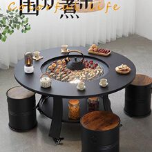 围炉煮茶家用室内烤火盆户外炭火炉烧烤炉烤火炉炭烤桌庭院取暖炉