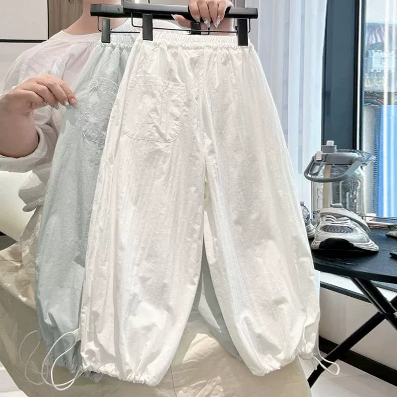 Штаны, детская универсальная летняя одежда, тонкий repellent против комаров, свободный крой, западный стиль